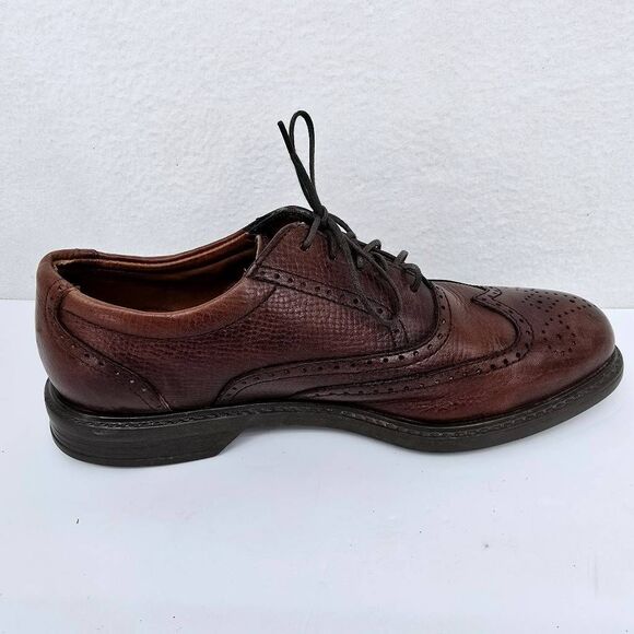 Sperry Men's Longwing Oxford Wingtip Shoes Brown 9 - Picture 2 of 9